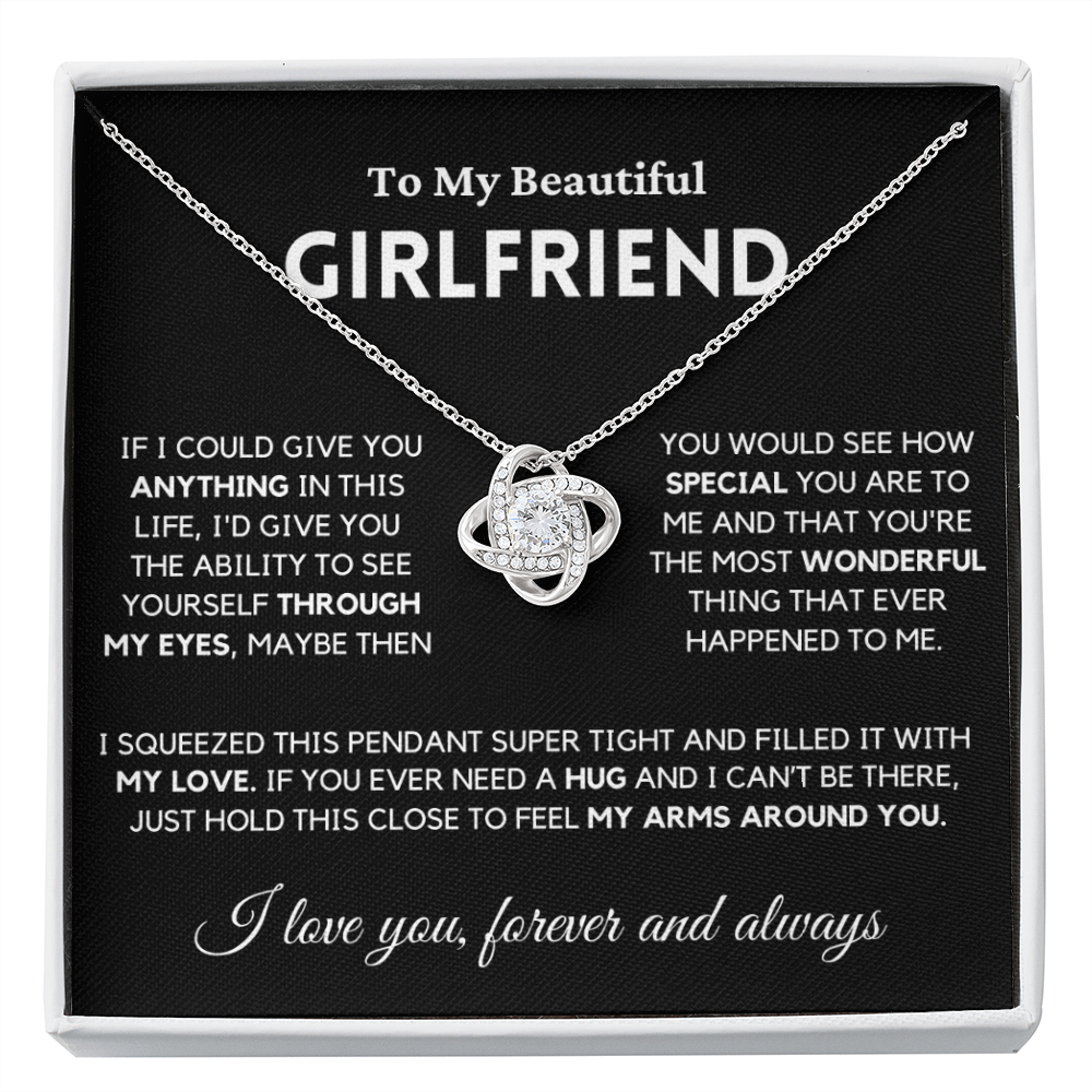 Girlfriend - Always Here - Necklace | Gift for Girlfriend, Annviersary Gift, Valentine's Day Present, From Boyfriend Necklace Love Knot