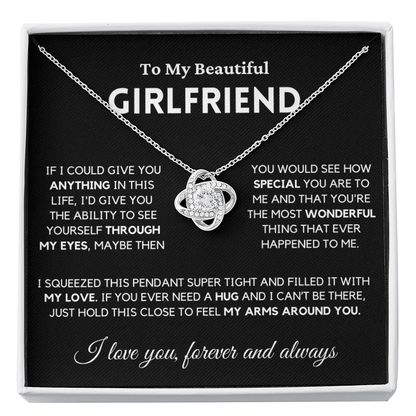 Girlfriend - Always Here - Necklace | Gift for Girlfriend, Annviersary Gift, Valentine's Day Present, From Boyfriend Necklace Love Knot