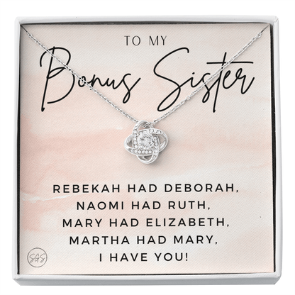 Bonus Sister Gift | Sister in Law Gift, Best Friend Necklace, Roommate, Step Sister, Christian, Birthday 25th, 16th, 30th, Christmas 1104fKA