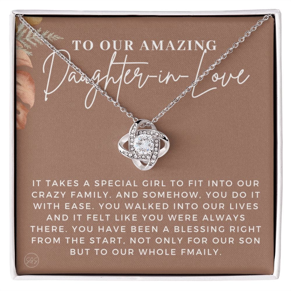 Daughter-in-Law Gift | Daughter in LOVE Necklace Gift, Christmas Gift For Daughter in Law, Birthday Gift, Cute Small Gift for Son's Wife