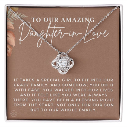 Daughter-in-Law Gift | Daughter in LOVE Necklace Gift, Christmas Gift For Daughter in Law, Birthday Gift, Cute Small Gift for Son's Wife