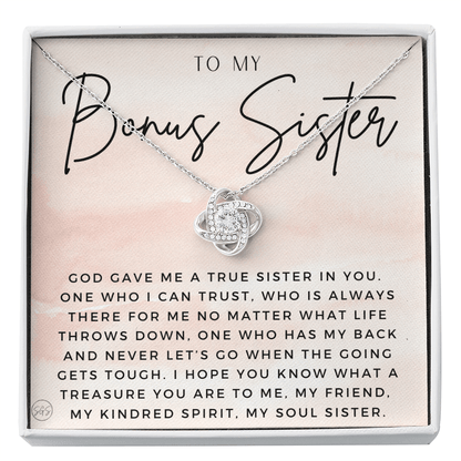 Bonus Sister Gift | Sister in Law Gift, Best Friend Necklace, Roommate, Step Sister, Christian, Birthday 25th, 16th, 30th, Christmas 1104hKA