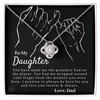 Daughter Gift (From Dad) | Father to Daughter Necklace, Pinky Promise Gift To Daughter From Dad, Daughter Necklace, Christmas Gift for Her