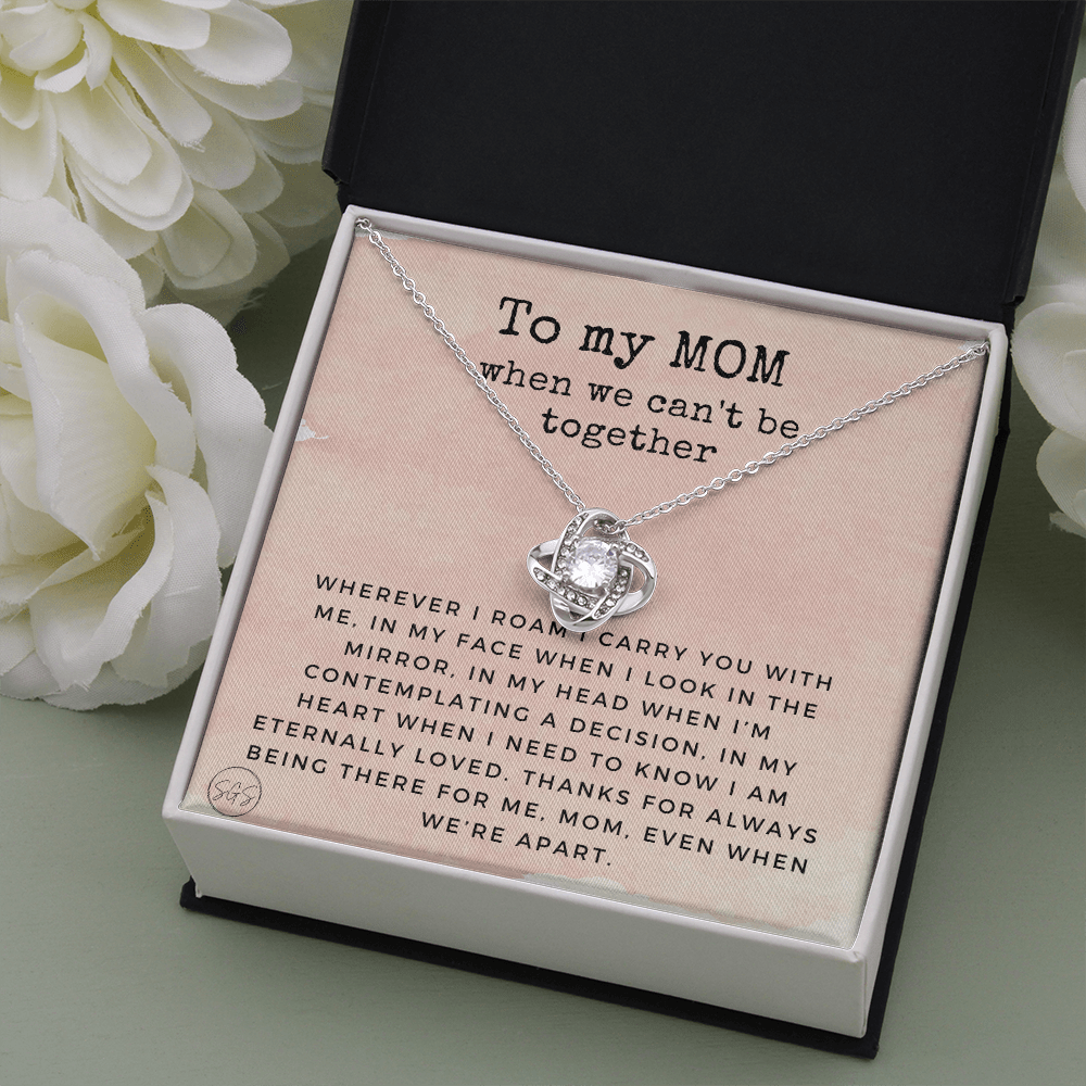 Long Distance Mom Gift | Stuff Gina Says, Mother & Daughter Necklace, Moving Out of State, Christmas Birthday, I Miss You Mama, Going Away, Family LDR 0921dK