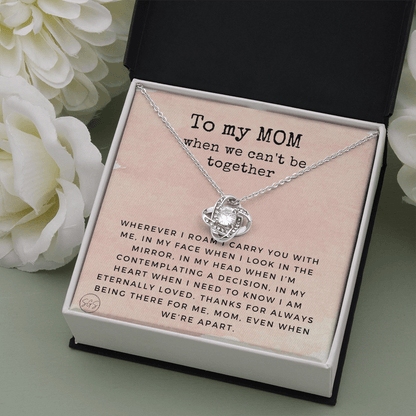 Long Distance Mom Gift | Stuff Gina Says, Mother & Daughter Necklace, Moving Out of State, Christmas Birthday, I Miss You Mama, Going Away, Family LDR 0921dK