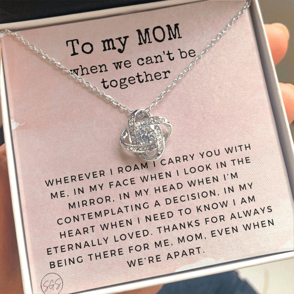 Long Distance Mom Gift | Stuff Gina Says, Mother & Daughter Necklace, Moving Out of State, Christmas Birthday, I Miss You Mama, Going Away, Family LDR 0921dK