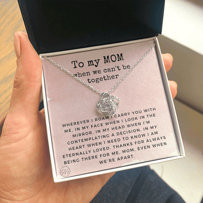Long Distance Mom Gift | Stuff Gina Says, Mother & Daughter Necklace, Moving Out of State, Christmas Birthday, I Miss You Mama, Going Away, Family LDR 0921dK