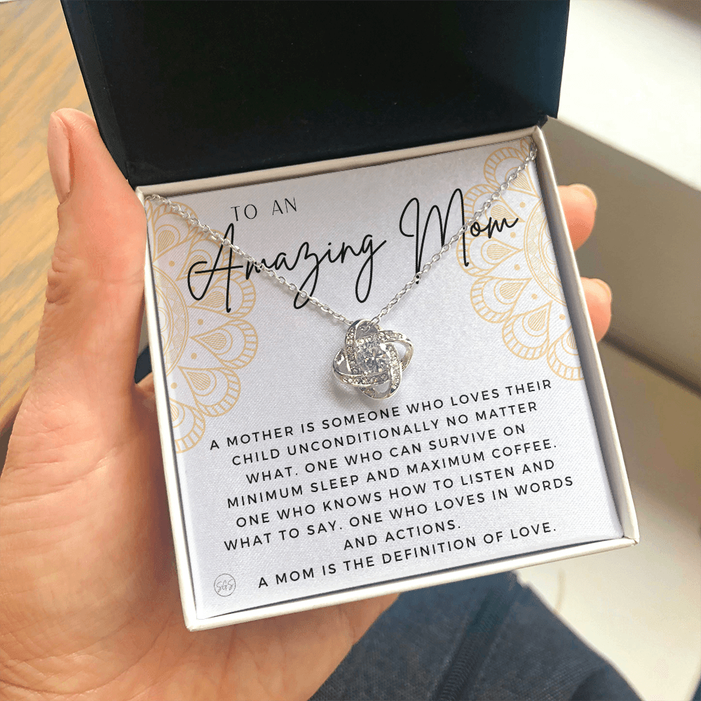 Gift for Mom | For An Incredible Mom, Mother's Day Necklace, From Daughter, Gift for New Mom, Pregnant Sister Gift, Christmas Gift 1112abKA