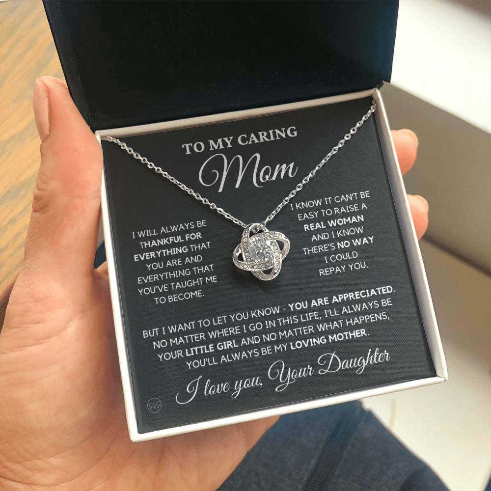 Mom - Forever Grateful - Necklace | Gift for Mother's Day, Gift for Mom From Daughter, Mother & Daughter, I'll Always Be Your Little Girl 2K
