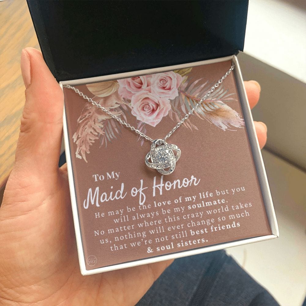 Maid of Honor Gift From Bride | Maid of Honor Necklace, Maid of Honor Proposal, Wedding Party Thank You Gift, Bridal Party Shower Gifts 3