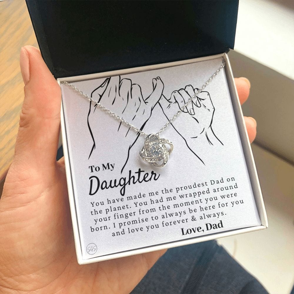 Daughter Gift (From Dad) | Father to Daughter Necklace, Pinky Promise Gift To Daughter From Dad, Daughter Necklace, Christmas Gift for Her