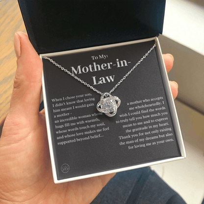 Personalized Knot Necklace for Your Mother-in-law | Mother's Day Gift, From Daughter-in-Law, Mother in Love MIL5k
