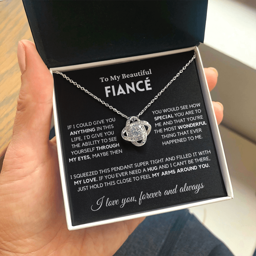 Fiance - Always Here - Necklace | Gift for Fiance, Annviersary Gift, Valentine's Day Present 04e Necklace Love Knot