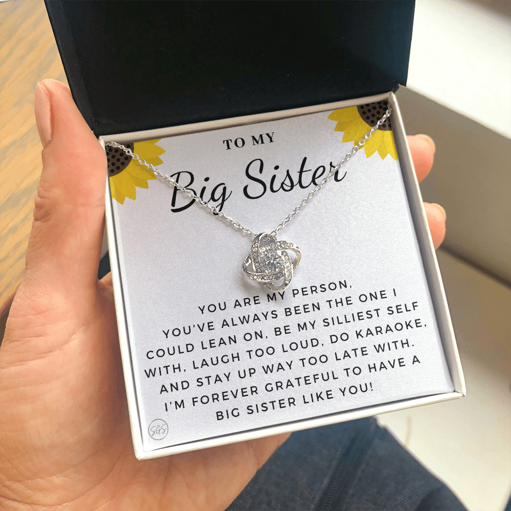 Big Sister Gift| Necklace for Older Sister, Christmas Idea, Birthday Present from Younger Sister, Best Big Sis, Heartfelt & Cute 1111dKA