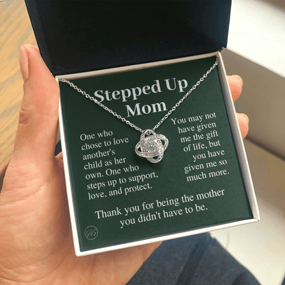 Stepped Up Mom | Gift for Stepmom, Bonus Mom, Stepmother, Grandma, Second Mama, From Step Daughter Son, Mother's Day, Birthday, Foster 125fK