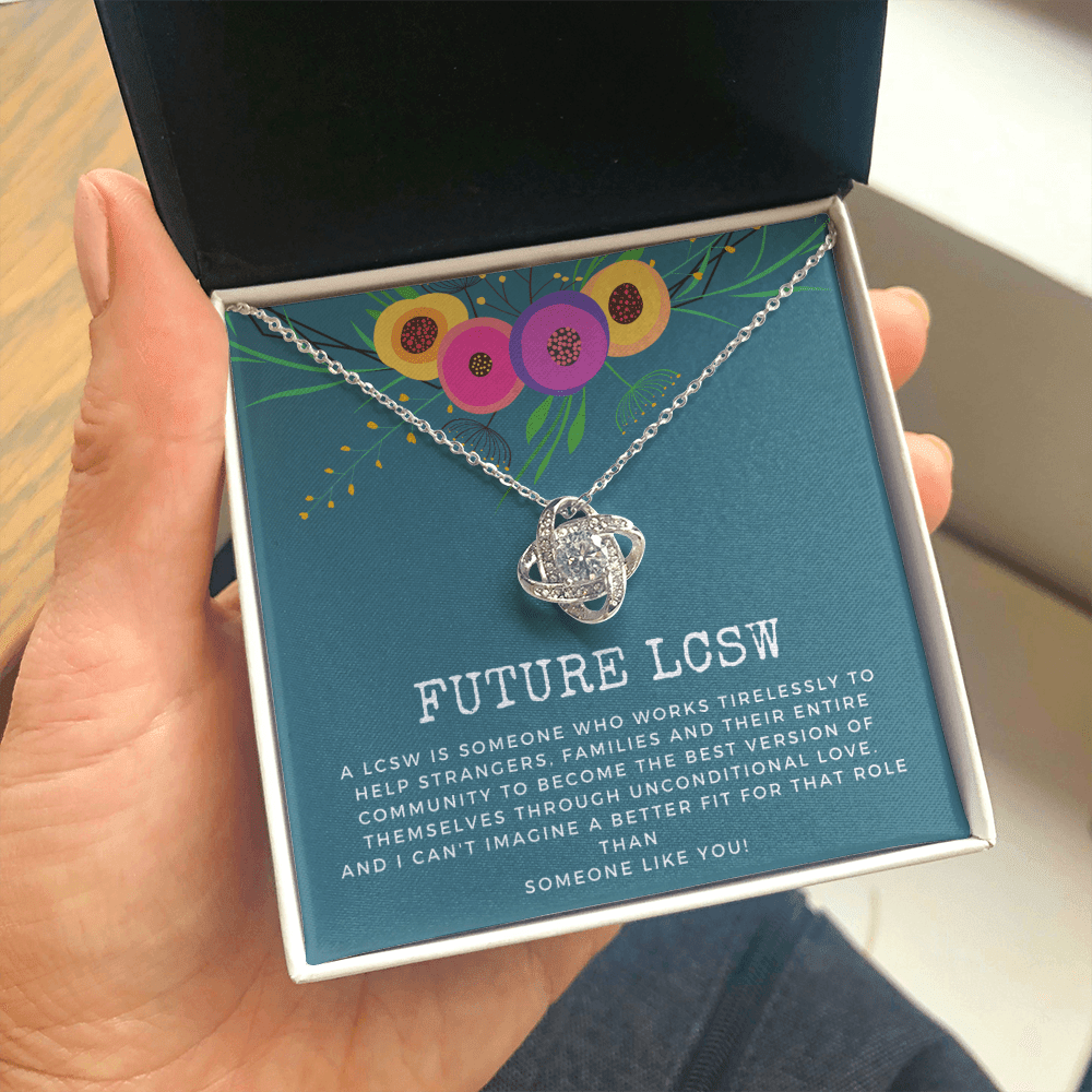 Future LCSW Gift | Graduation Necklace, Social, Case Worker, Counselor, MSW, Social Work, Appreciation, School, Bachelor's Degree