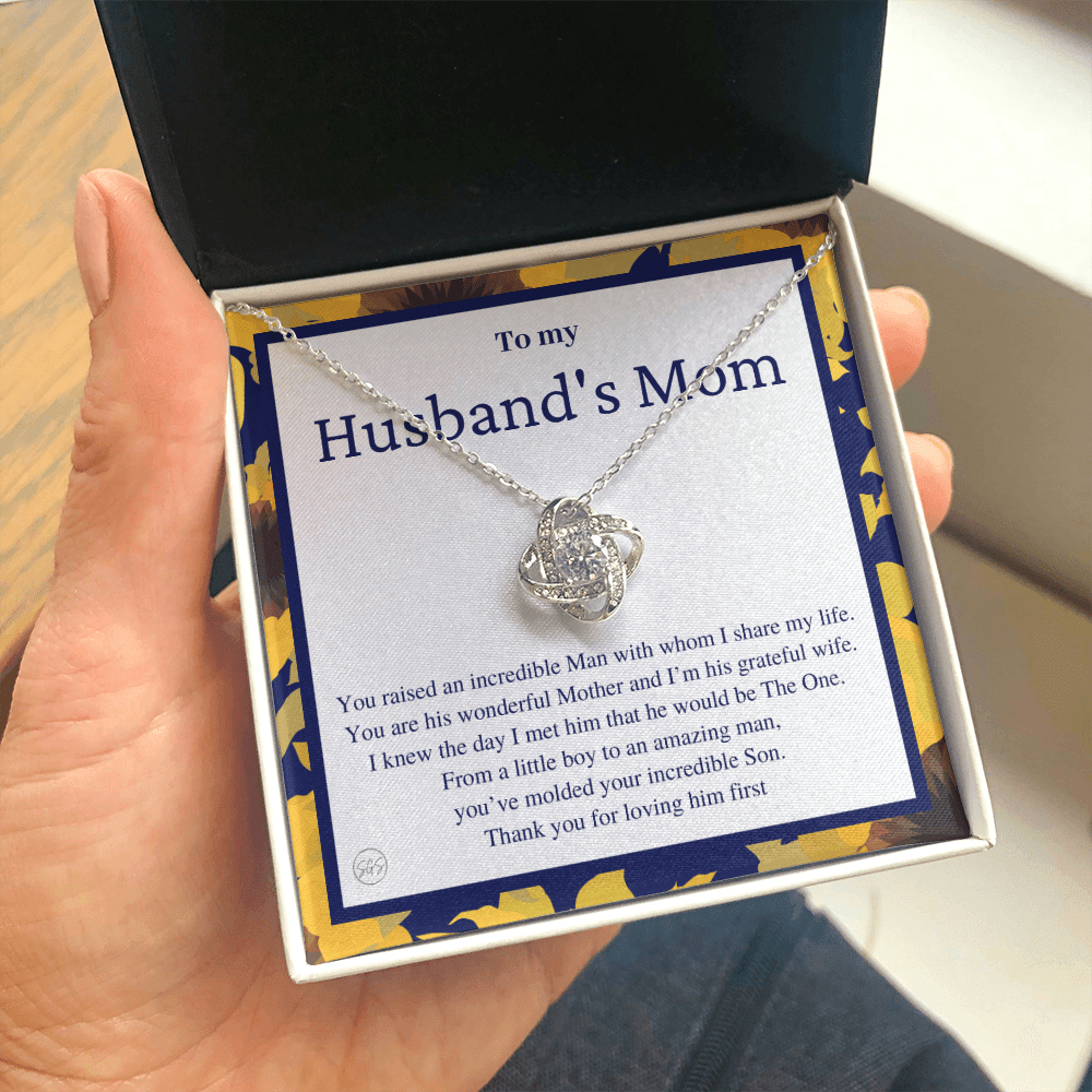 Husband's Mom - Lovely Mother - Necklace | Mother in Law Gift, Mother's Day Gift, From Daughter-in-Law, Mother of the Groom Love Knot 0418dK