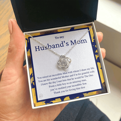 Husband's Mom - Lovely Mother - Necklace | Mother in Law Gift, Mother's Day Gift, From Daughter-in-Law, Mother of the Groom Love Knot 0418dK