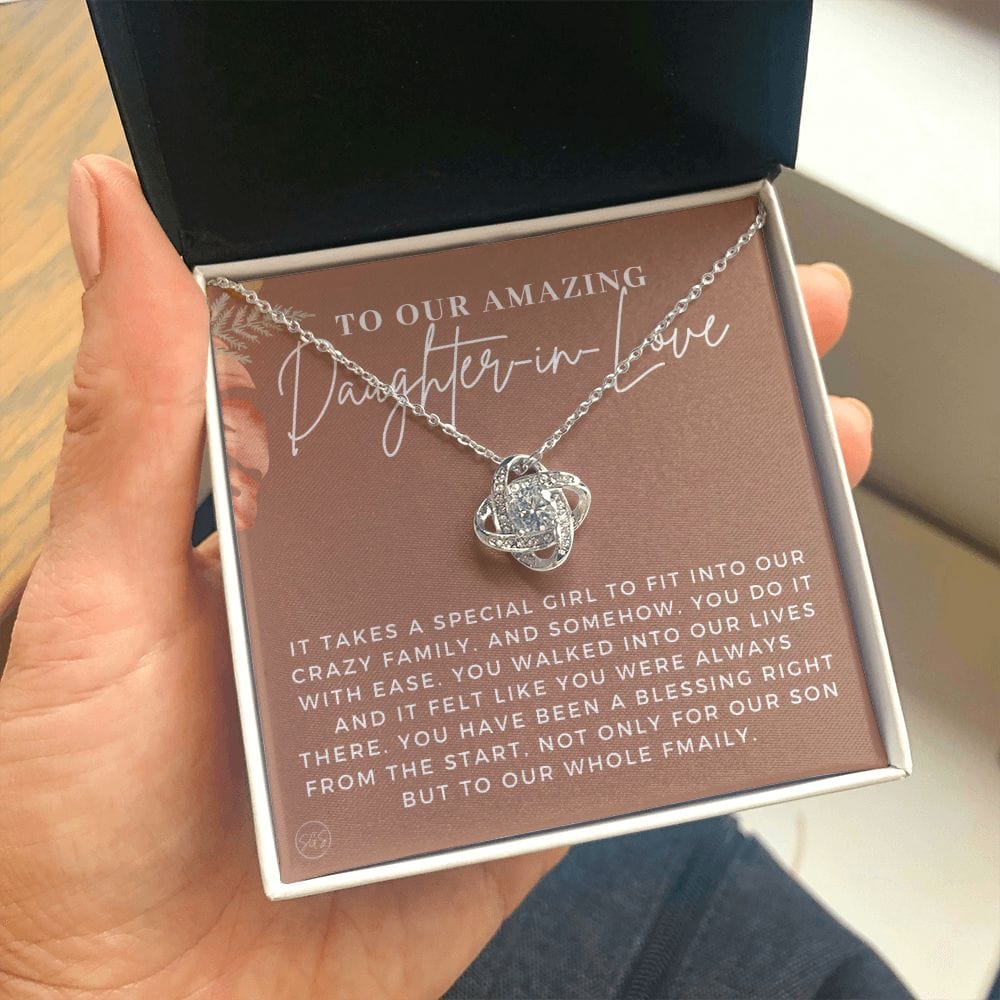 Daughter-in-Law Gift | Daughter in LOVE Necklace Gift, Christmas Gift For Daughter in Law, Birthday Gift, Cute Small Gift for Son's Wife