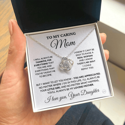 Mom - Forever Grateful - Necklace | Gift for Mother's Day, Gift for Mom From Daughter, Mother & Daughter, I'll Always Be Your Little Girl 1K