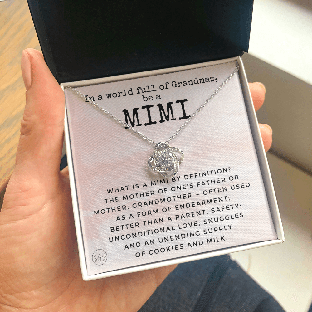 Gift for Mimi | Grandmother Nickname, Grandma, Mother's Day Necklace, Birthday, Get Well, Missing You, Mimi Definition, Christmas, From Family Grandkids  Granddaughter Grandson 1118cK