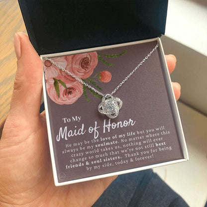 Maid of Honor Gift From Bride | Maid of Honor Necklace, Maid of Honor Proposal, Wedding Party Thank You Gift, Bridal Party Shower Gifts 5