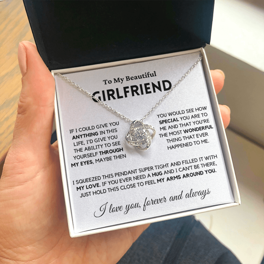Girlfriend - Always Here - Necklace | Gift for Girlfriend, Annviersary Gift, Valentine's Day Present, From Boyfriend 04b Necklace Love Knot