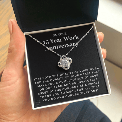 15 Year Job Anniversary Gift | Thank You Gift from Boss, Employee Work Appreciation, Co-Worker, Congrats, Years of Service AN15K