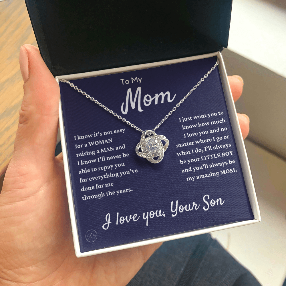 Mom - Loved Mother - Necklace | Gift for Mother From Son, Mother's Day Necklace, I'll Always Be Your Little Boy, Mom and Son