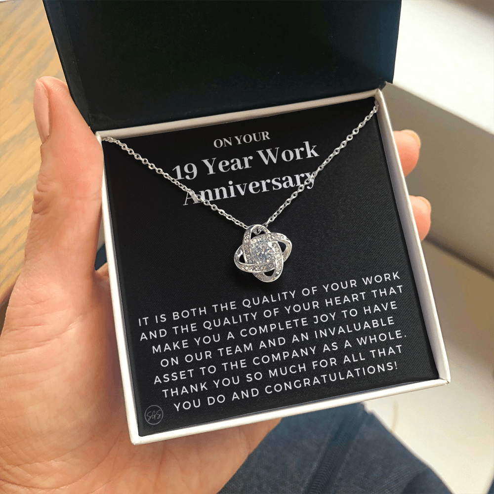 19 Year Job Anniversary Gift | Thank You Gift from Boss, Employee Work Appreciation, Co-Worker, Congrats, Years of Service AN19K