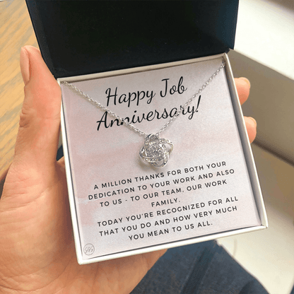 Happy Job Anniver. -  Gift from Boss, Hustle, Congrats, Thank You Gift, Employee Appreciation, Work Anniversary, Small Business Gifts, Years of Service, Pink