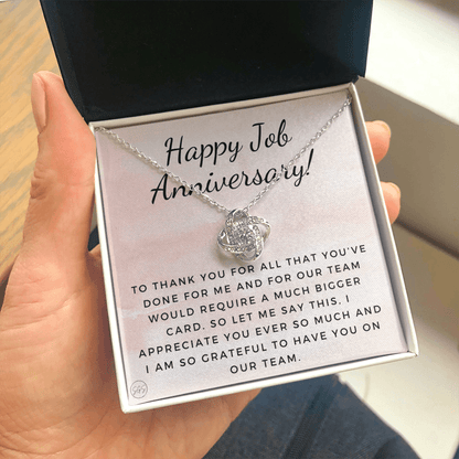 Happy Job Anniv. -  Gift from Boss, Hustle, Congrats, Thank You Gift, Employee Appreciation, Work Anniversary, Small Business Gifts, Years of Service Pink B