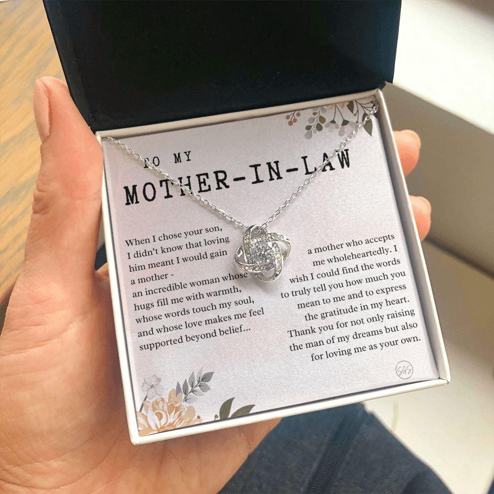 Personalized Knot Necklace for Your Mother-in-law | Mother's Day Gift, From Daughter-in-Law, Mother in Love MIL7k
