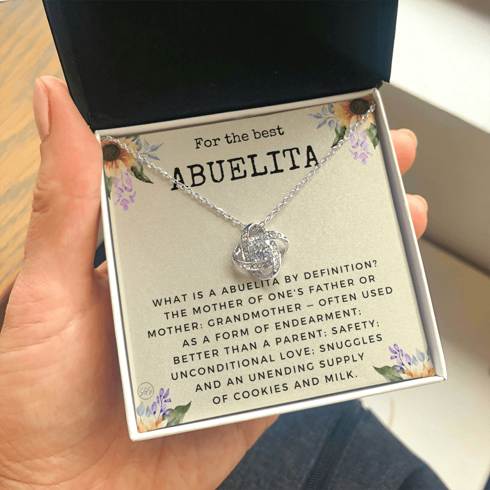Gift for Abuelita | Grandmother Nickname, Grandma, Mother's Day Necklace, Birthday, Get Well, Missing You, Spanish, Christmas, From Family Grandkids  Granddaughter Grandson 1118dK