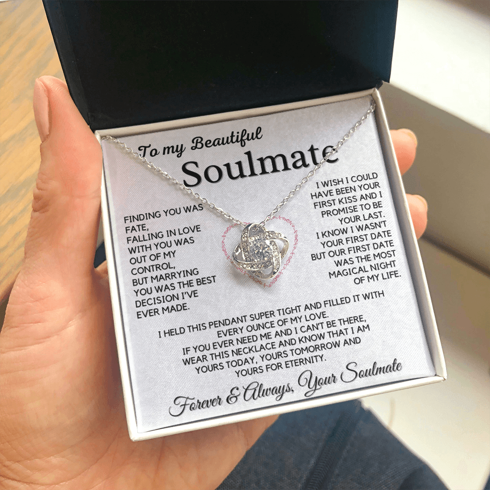 Romantic Gift for Soulmate - Yours for Eternity, Forever and Always, Love Knot