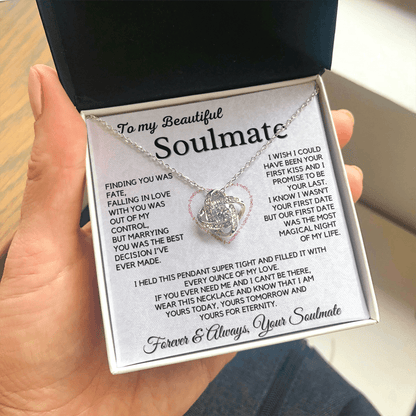 Romantic Gift for Soulmate - Yours for Eternity, Forever and Always, Love Knot