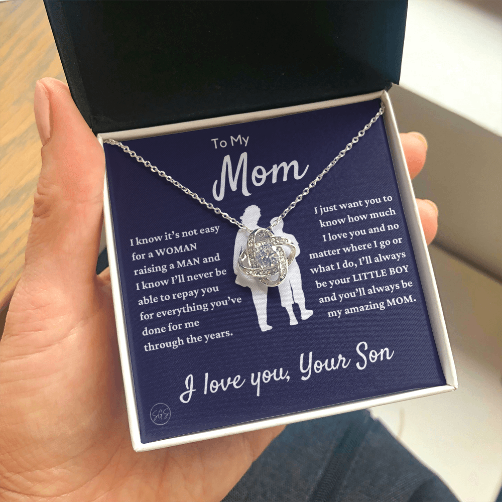 Mom - Always My Mother - Eternal Hope | Gift for Mother From Son, Mother's Day Necklace, I'll Always Be Your Little Boy