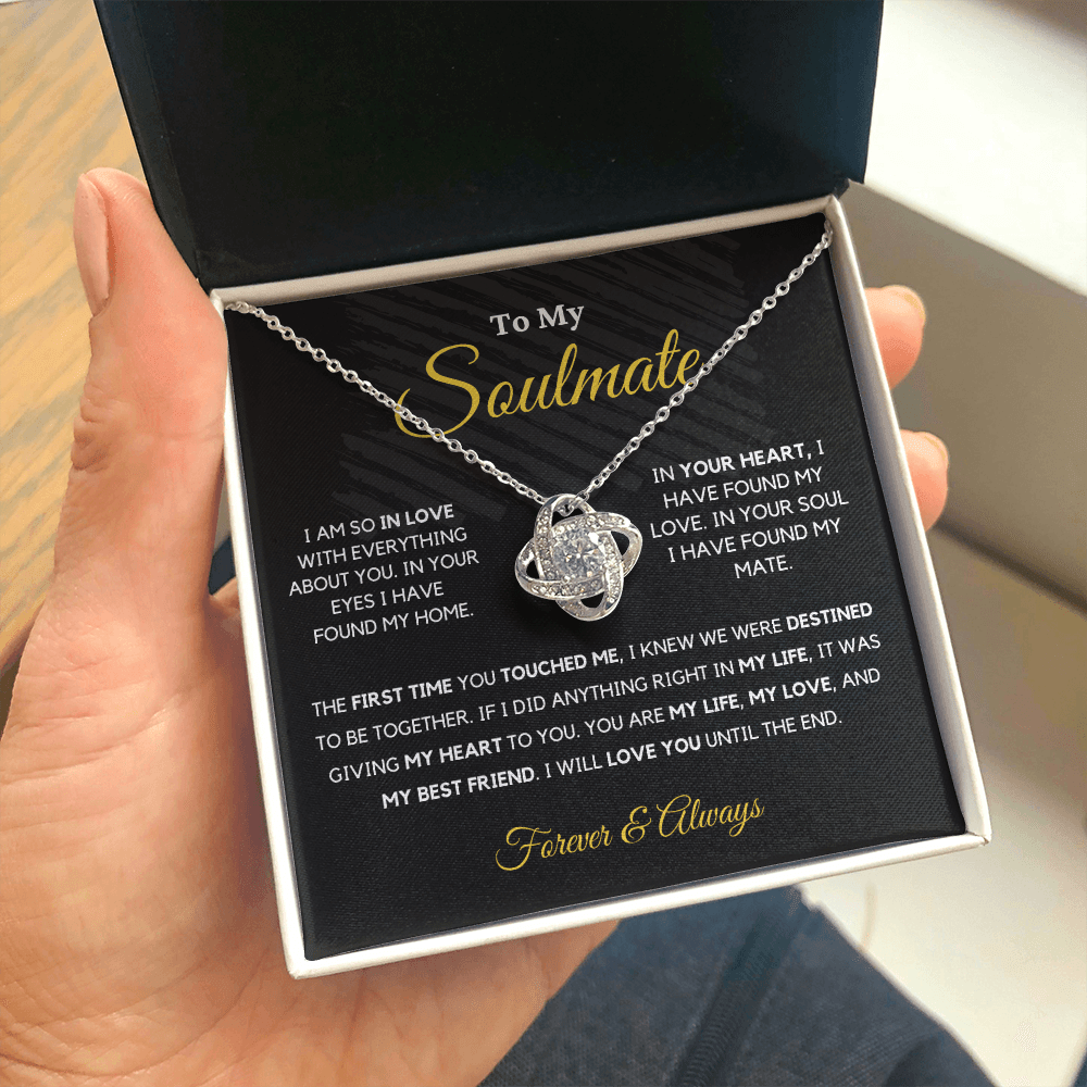 Soulmate - My Life - Love Knot | Romantic Gift for Wife, Fiancé, Girlfriend - Anniversary Gift, Valentine's Day Present