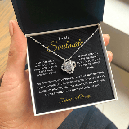 Soulmate - My Life - Love Knot | Romantic Gift for Wife, Fiancé, Girlfriend - Anniversary Gift, Valentine's Day Present