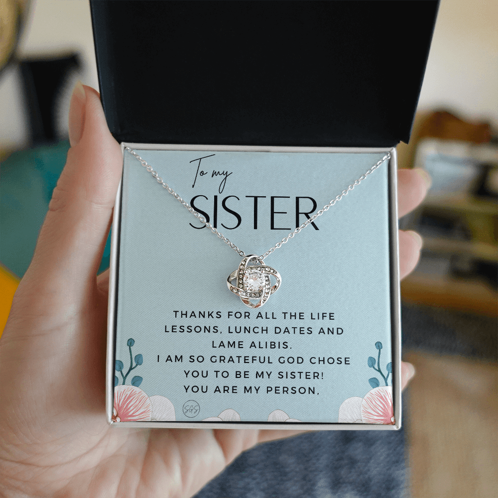 Gift for My Sister | You Are My Person, Thank You, Birthday, Sisters, Wedding, Christmas Gift to Sister From Sister, Sister-in-Law 1113eKA