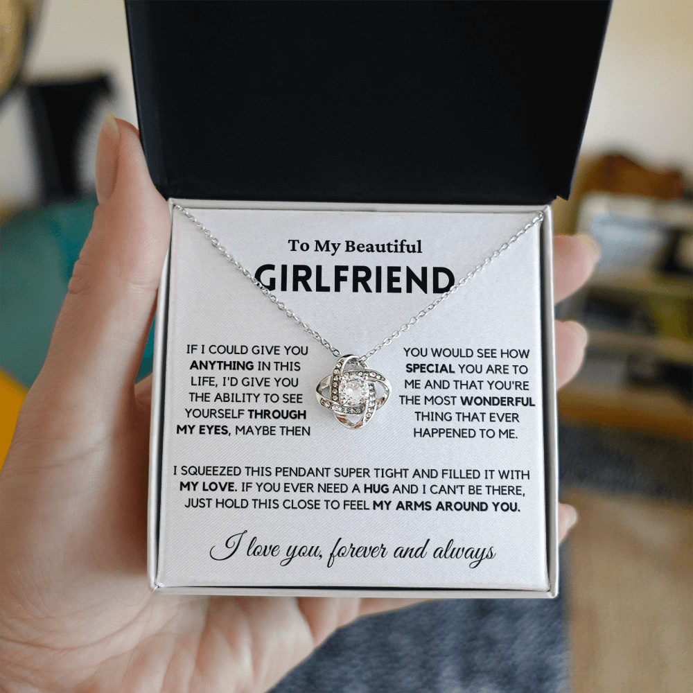 Girlfriend - Always Here - Necklace | Gift for Girlfriend, Annviersary Gift, Valentine's Day Present, From Boyfriend 04b Necklace Love Knot