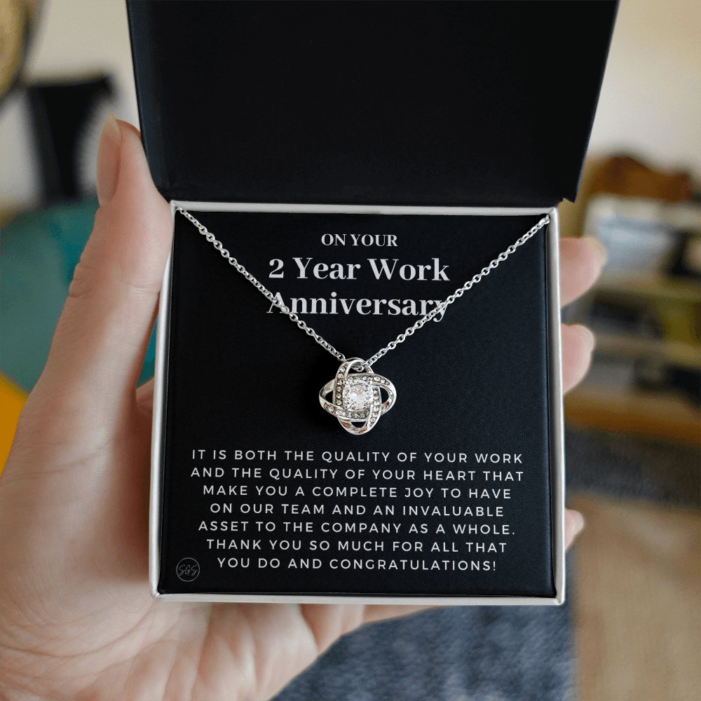 2 Year Job Anniversary Gift | Thank You Gift from Boss, Employee Work Appreciation, Co-Worker, Congrats, Years of Service AN02K