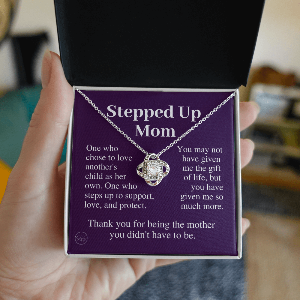 Stepped Up Mom | Gift for Stepmom, Bonus Mom, Stepmother, Grandma, Second Mama, From Step Daughter Son, Mother's Day, Birthday, Foster 125iK