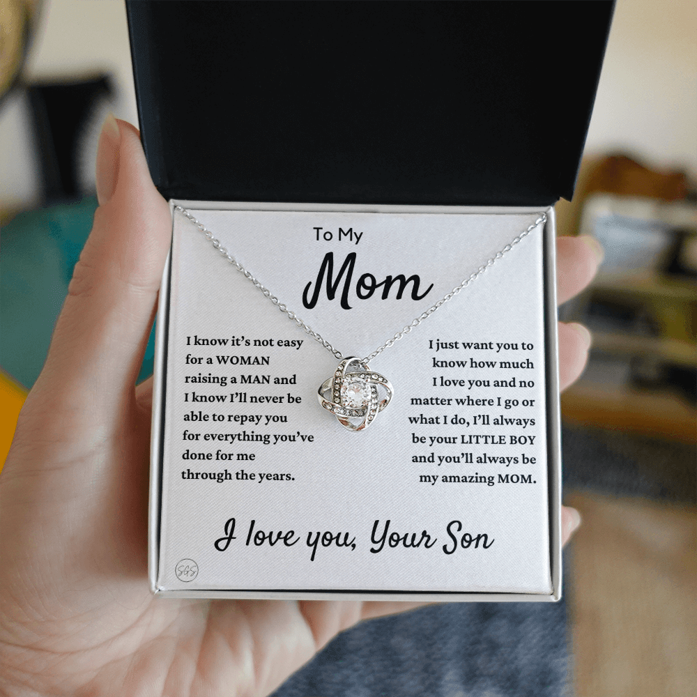 Mom - Loved Mother - Necklace | Gift for Mother From Son, Mother's Day Necklace, I'll Always Be Your Little Boy, I Love You Mom