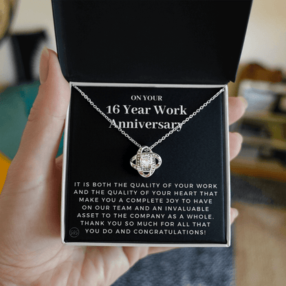 16 Year Job Anniversary Gift | Thank You Gift from Boss, Employee Work Appreciation, Co-Worker, Congrats, Years of Service AN16K
