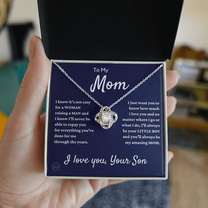 Mom - Loved Mother - Necklace | Gift for Mother From Son, Mother's Day Necklace, I'll Always Be Your Little Boy, Mom and Son