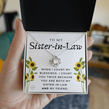 Sister-in-Law Gifts | Husband's Sister, Wife's Sister, Christmas Gift for Sister in Law, Birthday, Wedding, Future Sister Necklace 1103dKA