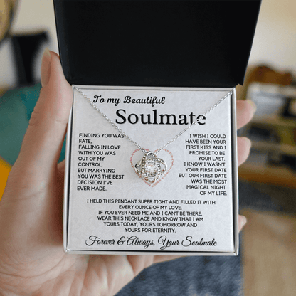 Romantic Gift for Soulmate - Yours for Eternity, Forever and Always, Love Knot