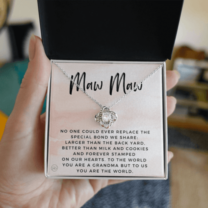 Gift for Maw Maw | Grandmother Nickname, Grandma, Mother's Day Necklace, Birthday, Get Well, Missing You, Maw Maw Definition, Christmas, From Family Grandkids  Granddaughter Grandson 1118aK