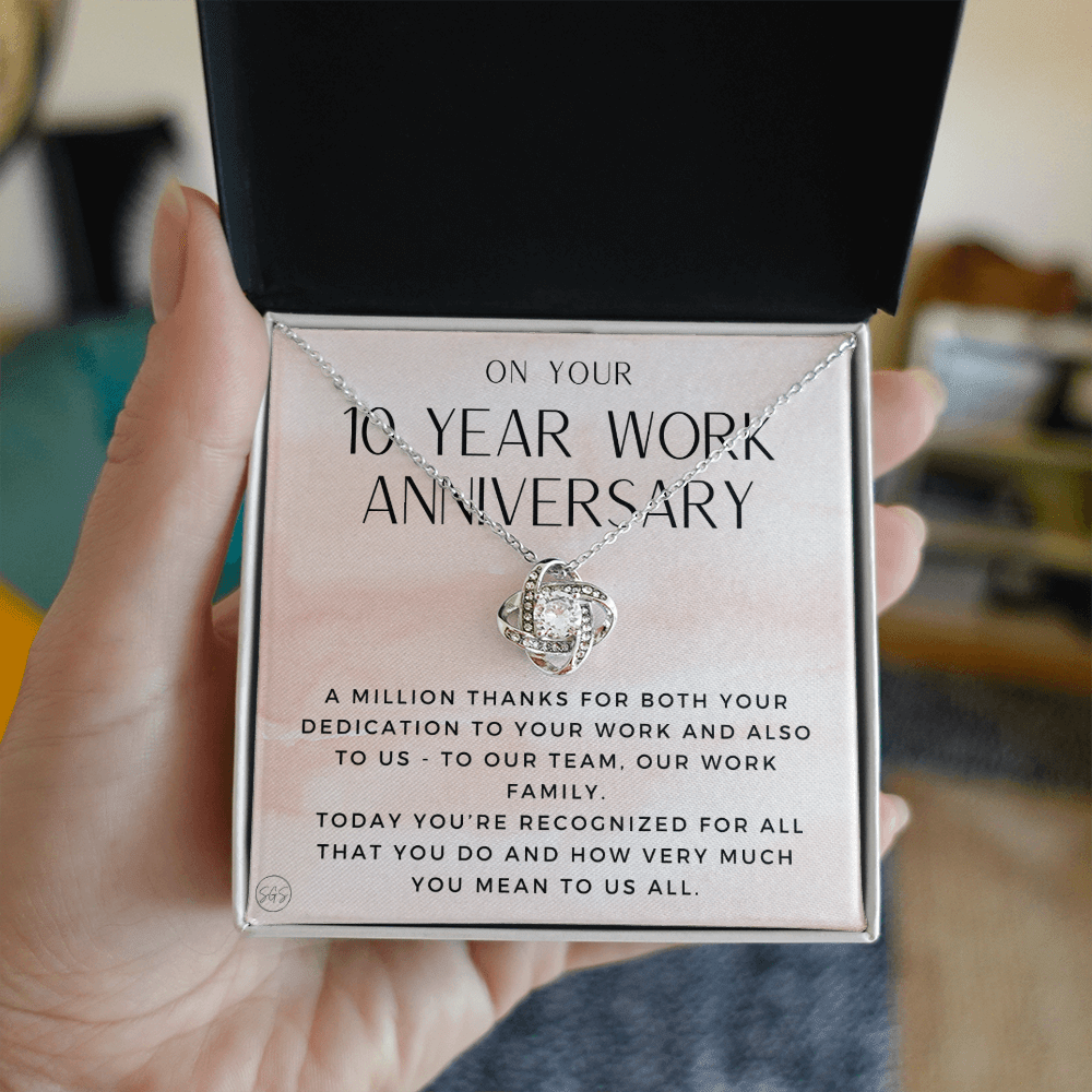 10 Year Work Anniv. Gift - Thank You Gift from Boss, Ten Yr Job Anniversary, Employee Appreciation, Co-Worker, Congrats, Years of Service